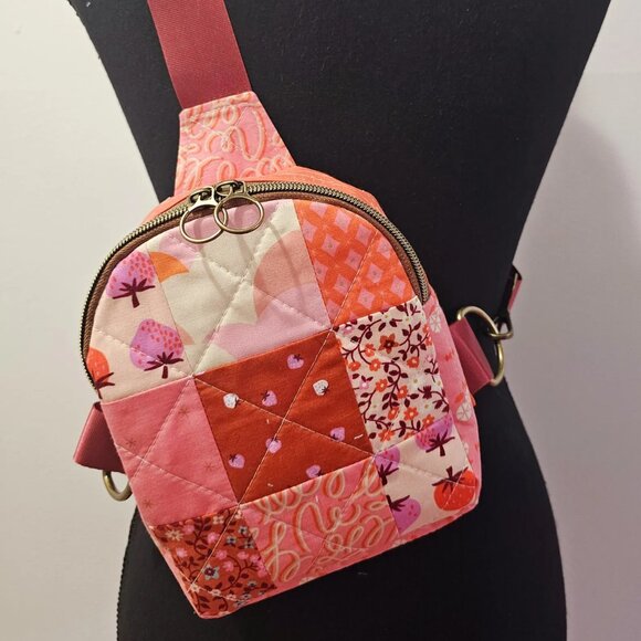 Mav Sling Patchwork Mini Sling Backpack: Ruby Star Society Crossbody Bag